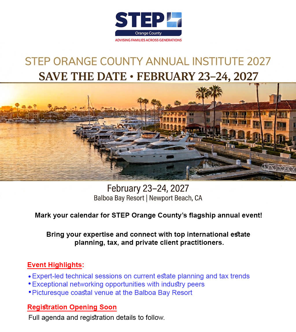STEP OC 2027 Institute Save the Date
